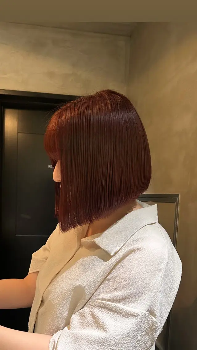 ミディアム カラー ヘアカラー トリートメント タナカ カナ🫧のヘアスタイル