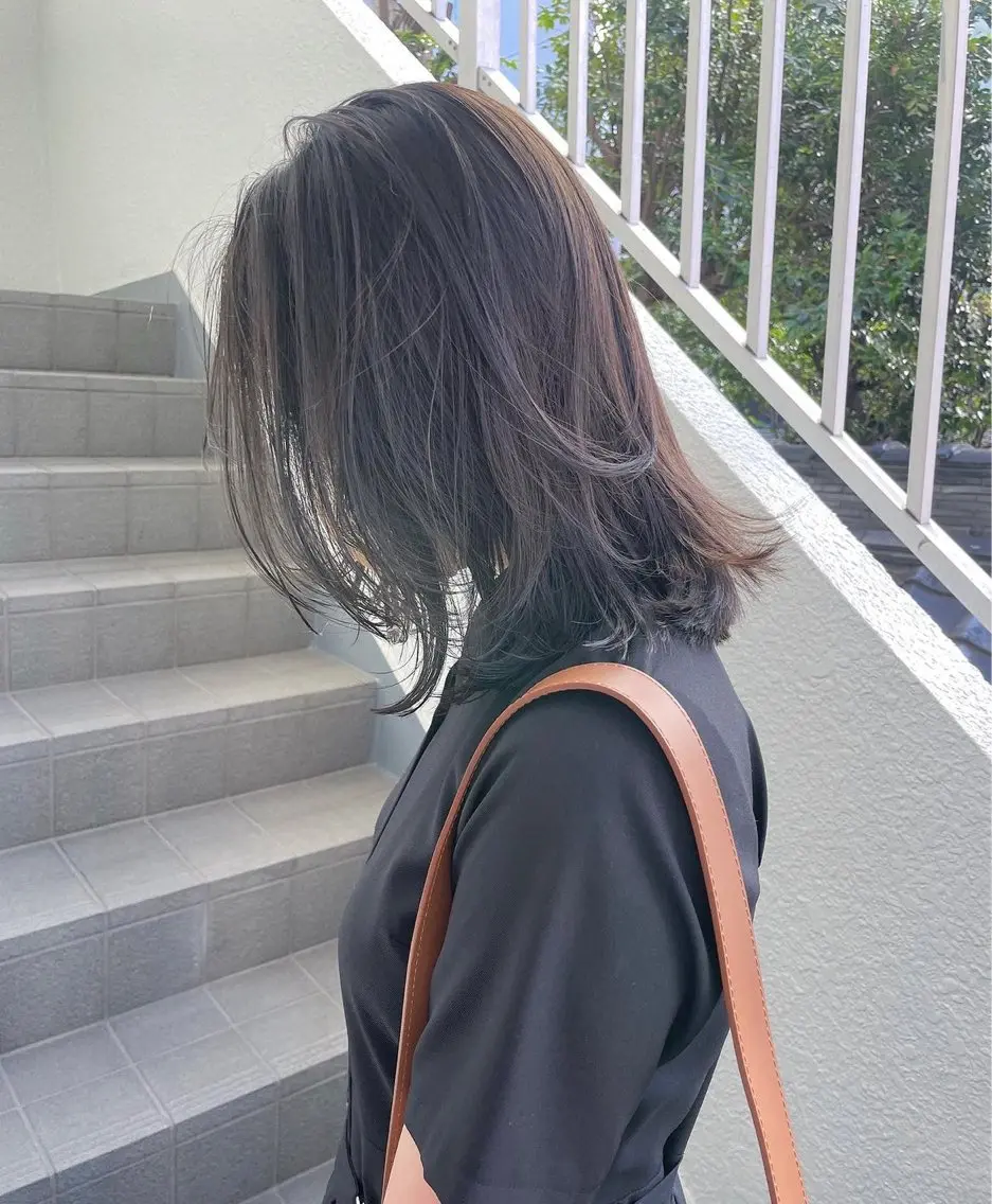 カラー ヘアカラー レイヤーカット🍏 オリーブ/ののかのヘアスタイル