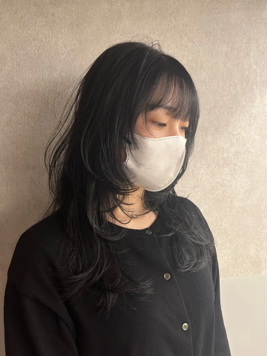 セミロング ハッシュカット ハイレイヤー 韓国風ヘア レイヤーカット カット Yuta✂︎ 韓国レイヤー🪽のヘアスタイル