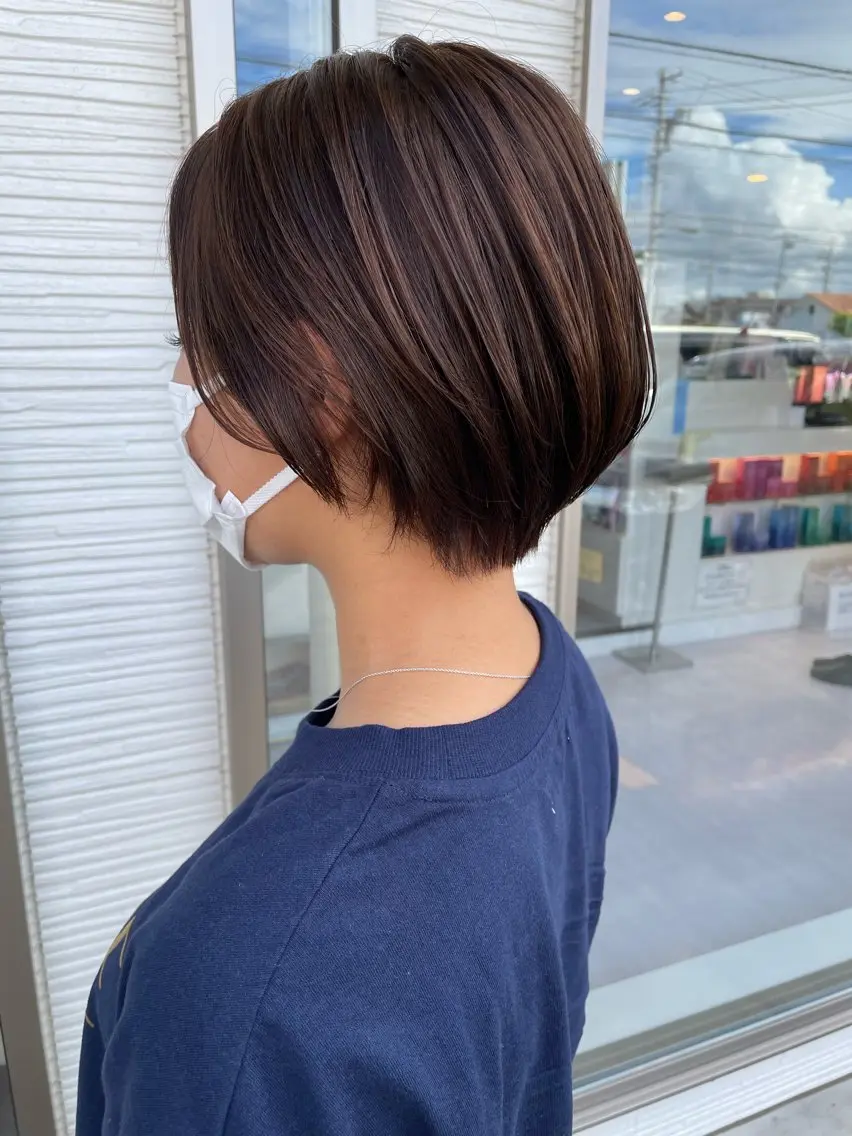 ショート ショートヘア 竹下広奈乃 ブリーチ /プルエクステのヘアスタイル