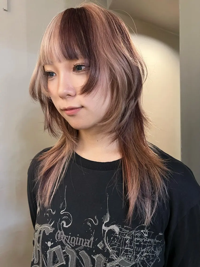 ロング カラー ブラウンカラー カット ヘアカラー 圧倒的デザイン力 店長🎨RENAのヘアスタイル