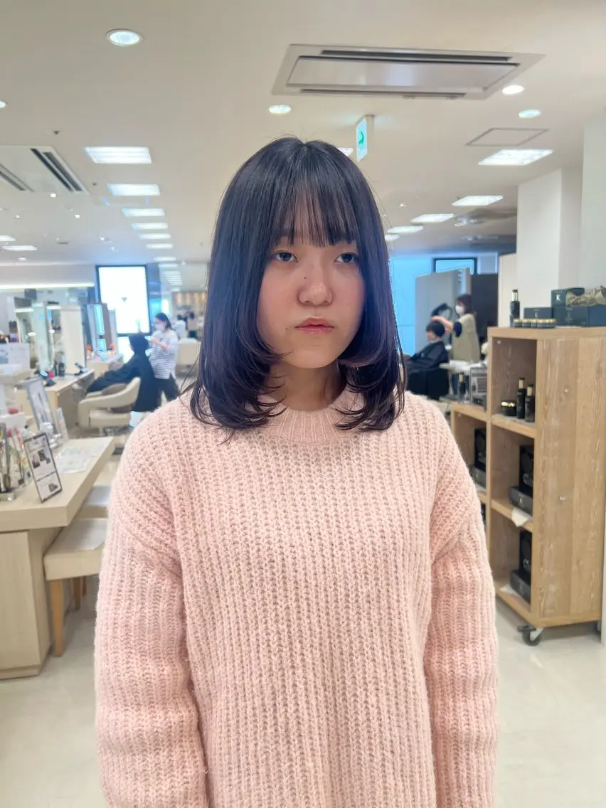 ミディアム カラー ミディアムレイヤー デザインカラー インナーカラー レイヤーカット ウルフカット カット トリートメント ヘアセット ハイトーン/ウルフ /レイヤー/坂野幸伸のヘアスタイル
