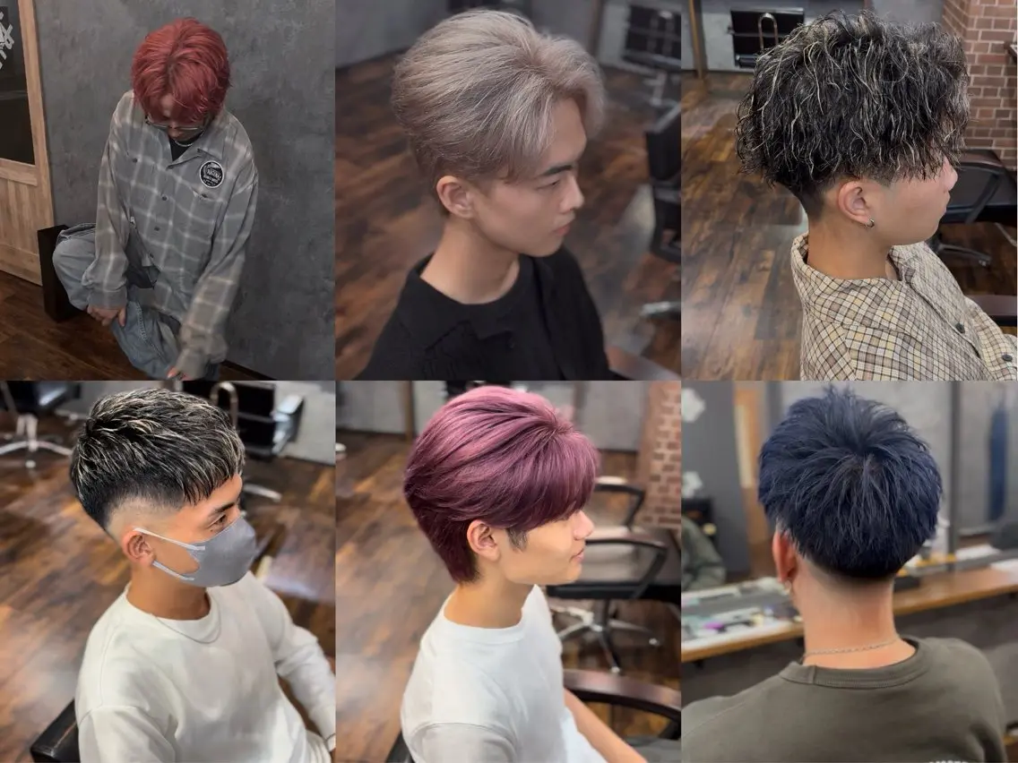 ショート カラー メンズ カット ヘアカラー メンズサロン LiGKAITO🦖のヘアスタイル