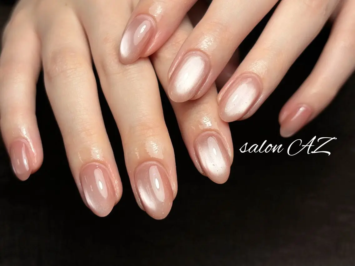 ネイル アートネイル 長さ出し フットネイル フレンチネイル ジェルネイル ハンドネイル salon AZのネイルデザイン