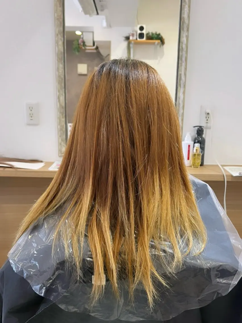 ロング エクステ 髪質改善 カット ヘアカラー トリートメント エクステ マテリアル 中央駅店のヘアスタイル