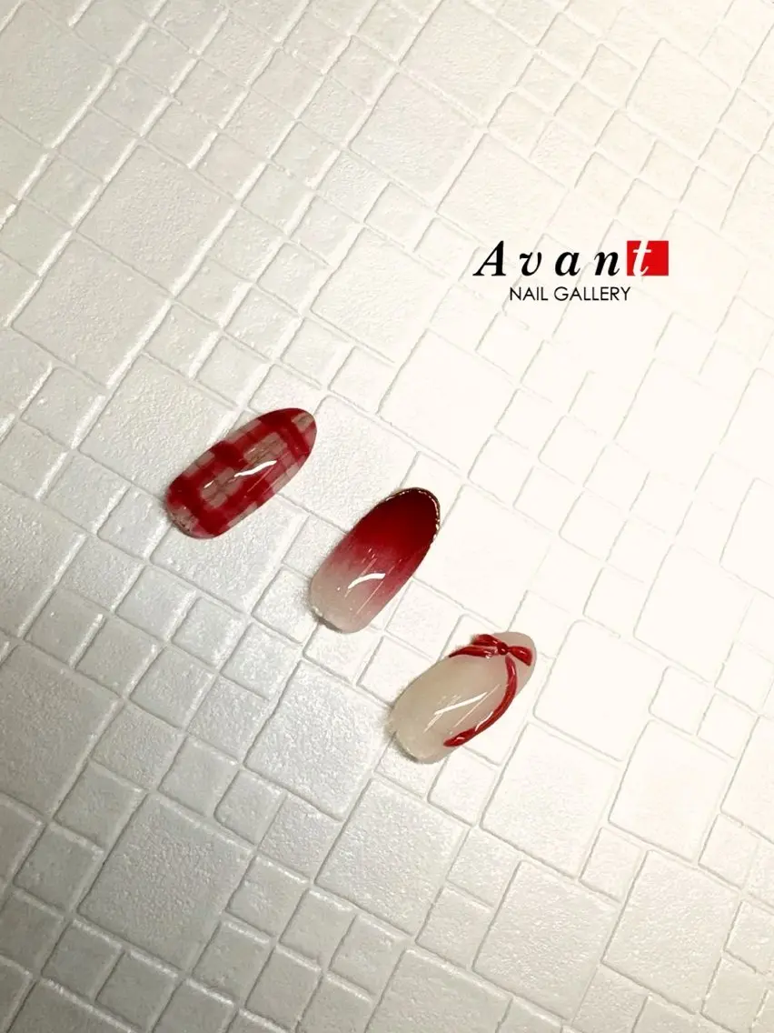 ネイル リボン ハンドネイル Avant Sakiのネイルデザイン