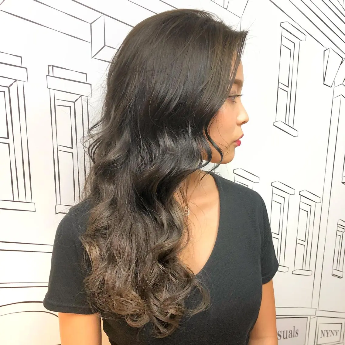 セミロング レイヤー⭐️カラー ⭐️平川雅史のヘアスタイル