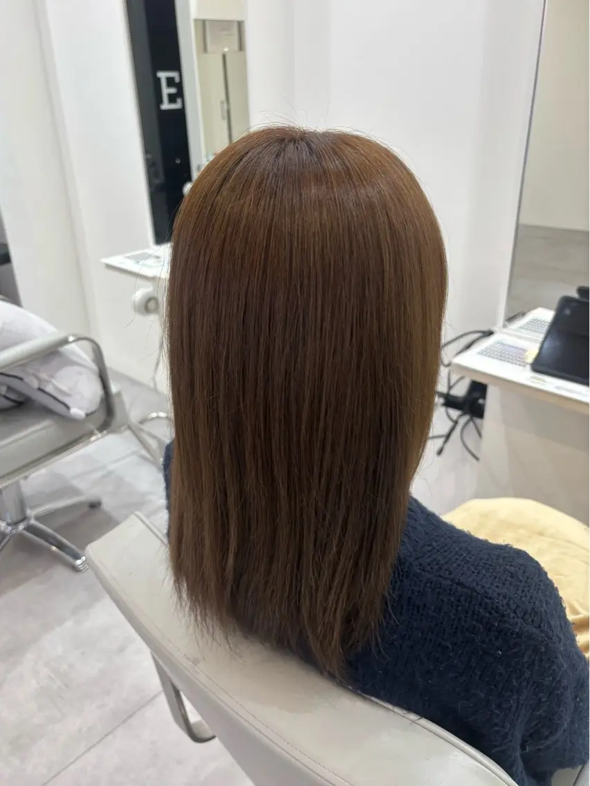 ミディアム カラー ヘアアレンジ ブラウンカラー ヘアカラー EleRe ゆ ら🎵のヘアスタイル