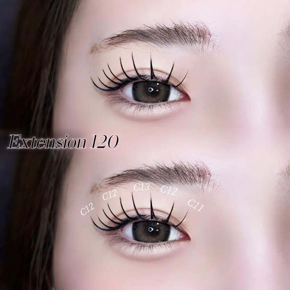 マツエク・マツパ キュート H eyelash Reina 🩰のマツエク・マツパデザイン