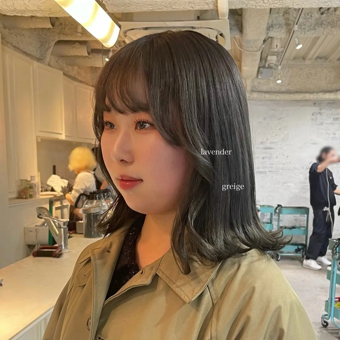 カラー グレージュ ラベンダーカラー オレンジ ヘアカラー トリートメント 🫧透明感カラー🫧 Anjuのヘアスタイル