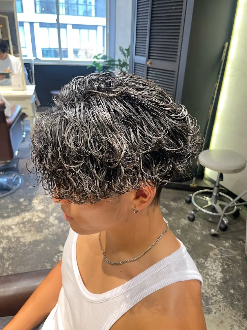パーマ メンズ カット パーマ 💈メンズ職人 ルキト💈のヘアスタイル