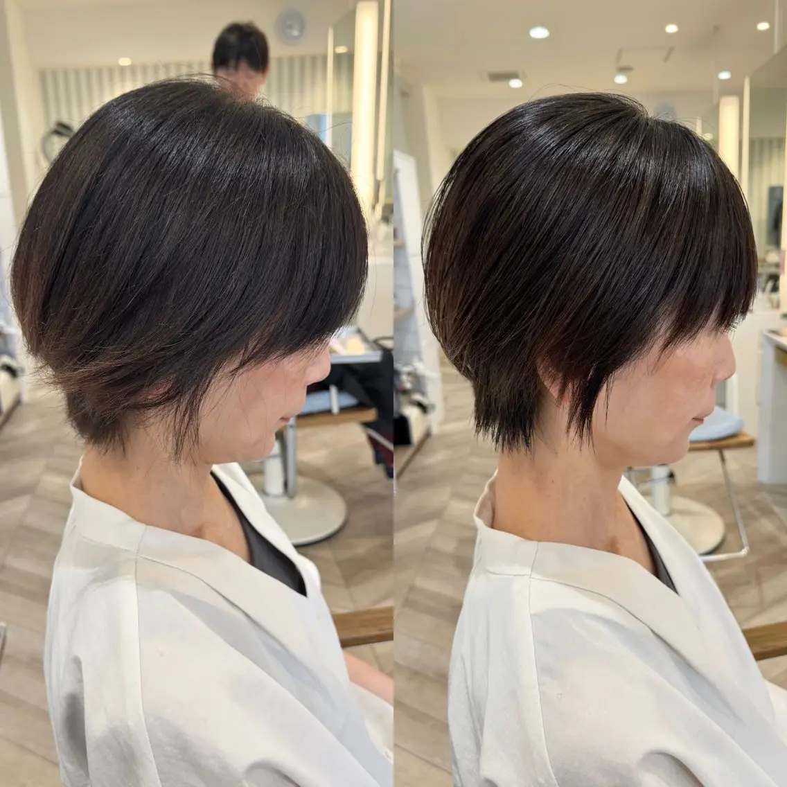 ショート カット 縮毛矯正 トリートメント 縮毛矯正/白髪ぼかし ショートボブ/鈴木のヘアスタイル