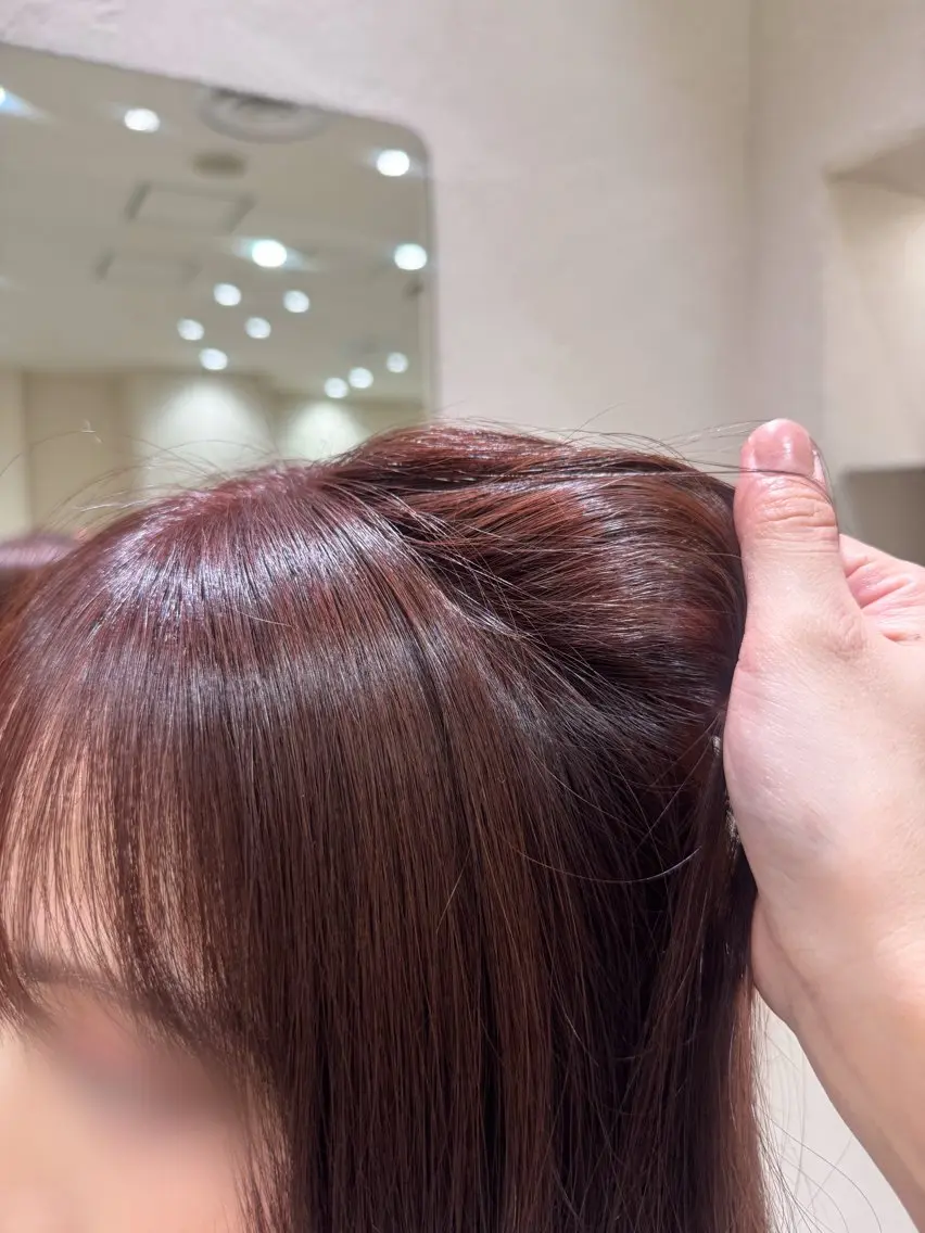 ロング ヘアカラー 暖色カラー🍓/ トリートメント/こうのヘアスタイル