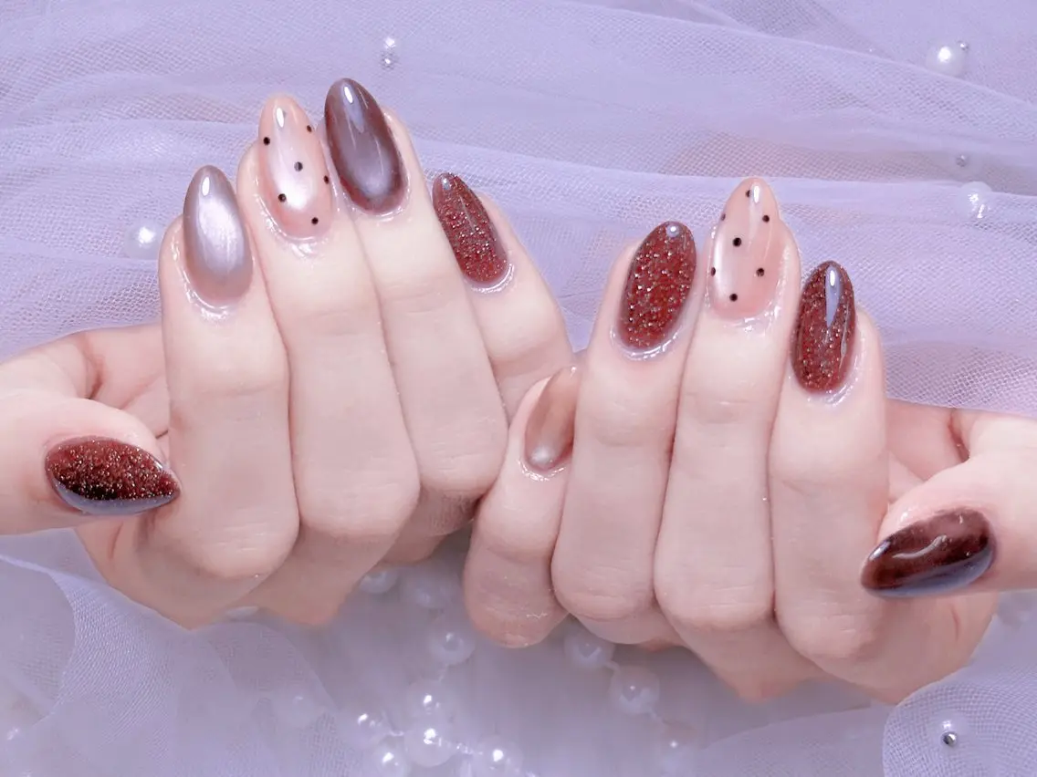 ネイル チークネイル 長さ出し フラッシュネイル フレンチネイル グラデーション AN NAIL 高田馬場のネイルデザイン