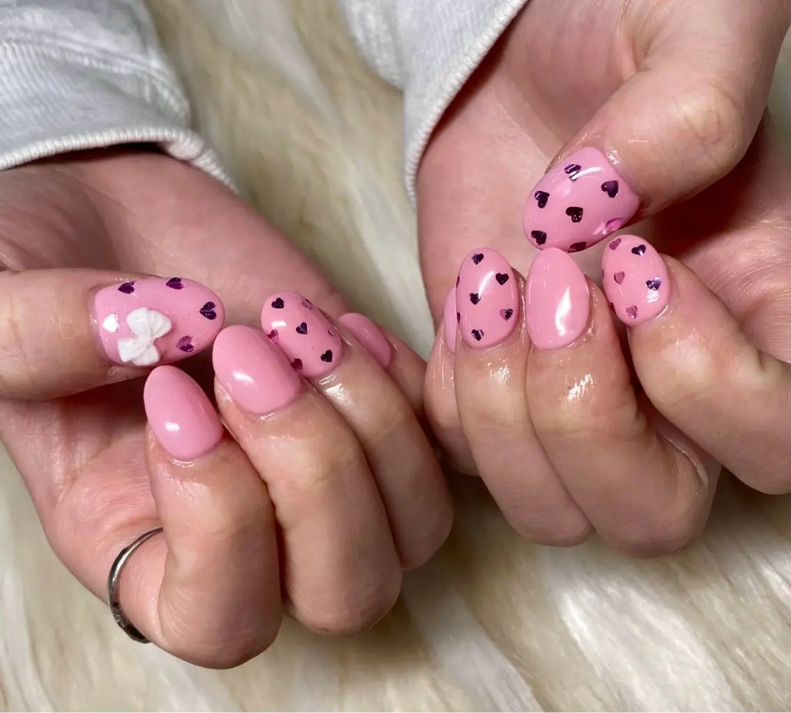 ネイル ボルドー 長さ出し フレンチネイル ジェルネイル グラデーション ハンドネイル Nail&eye Belire 新宿のネイルデザイン