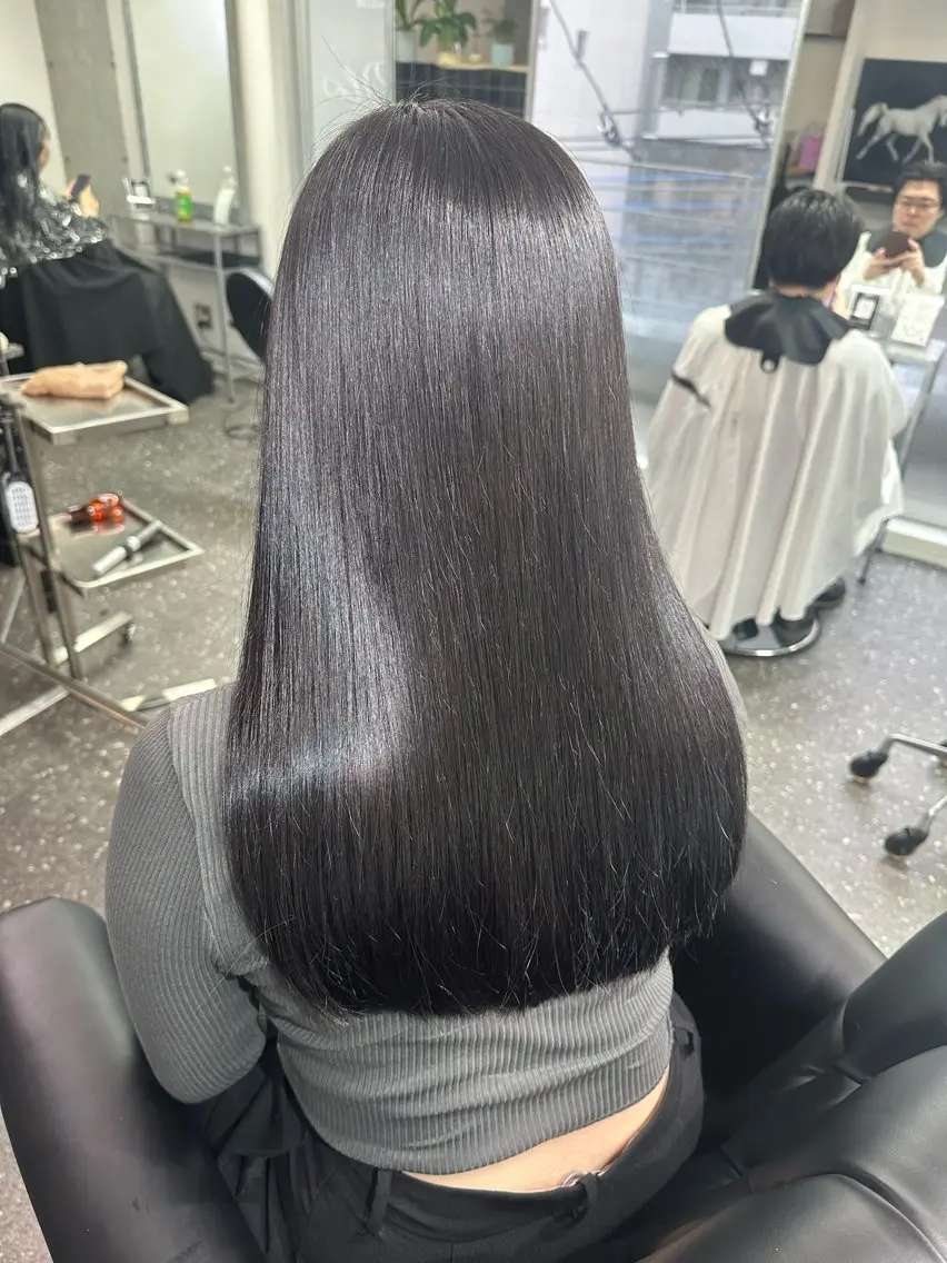 ロング カラー パーマ カット ヘアカラー 縮毛矯正 トリートメント 髪質改善⭐️縮毛矯正 中野⭐️Rinaのヘアスタイル