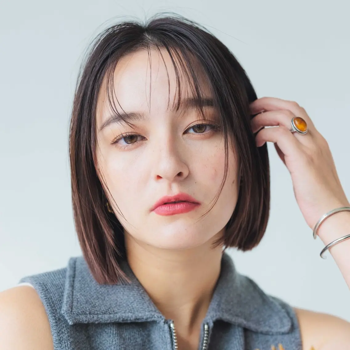 【憧れ小顔に⭐️】小顔演出フォルムデザインカット＋ツヤ感トリートメントの写真