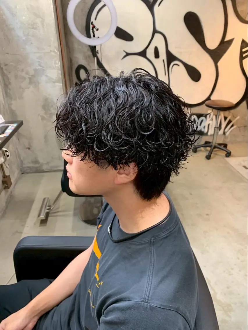 パーマ メンズ カット パーマ keany錦糸町 ハセベユウのヘアスタイル