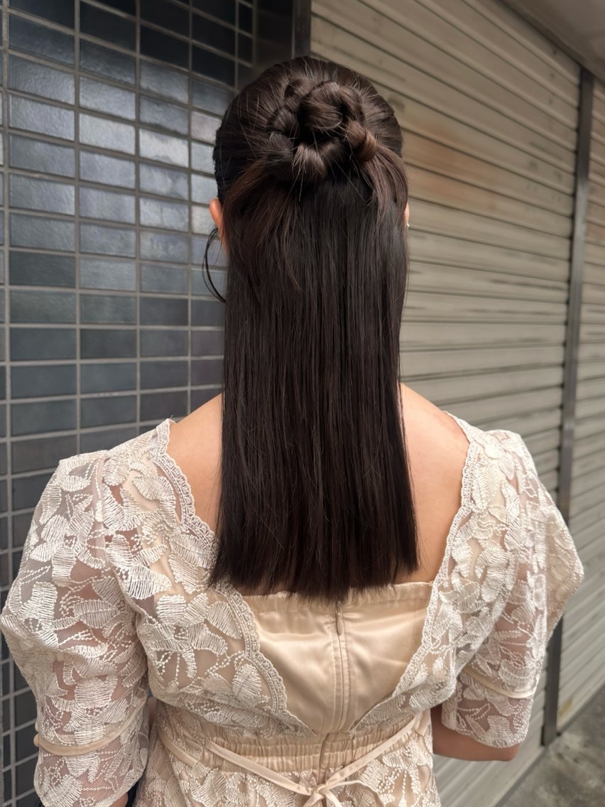 ヘアアレンジ ハーフアップ 結婚式・ブライダル トリートメント 武田 幸恵のヘアスタイル