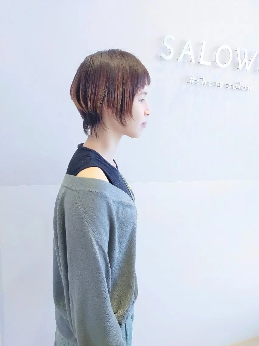 ショート カラー ハイライトカラー ハイライト ショートヘア ウルフカット カット ヘアカラー ショート&ボブなら お任せ✨中野 真二のヘアスタイル