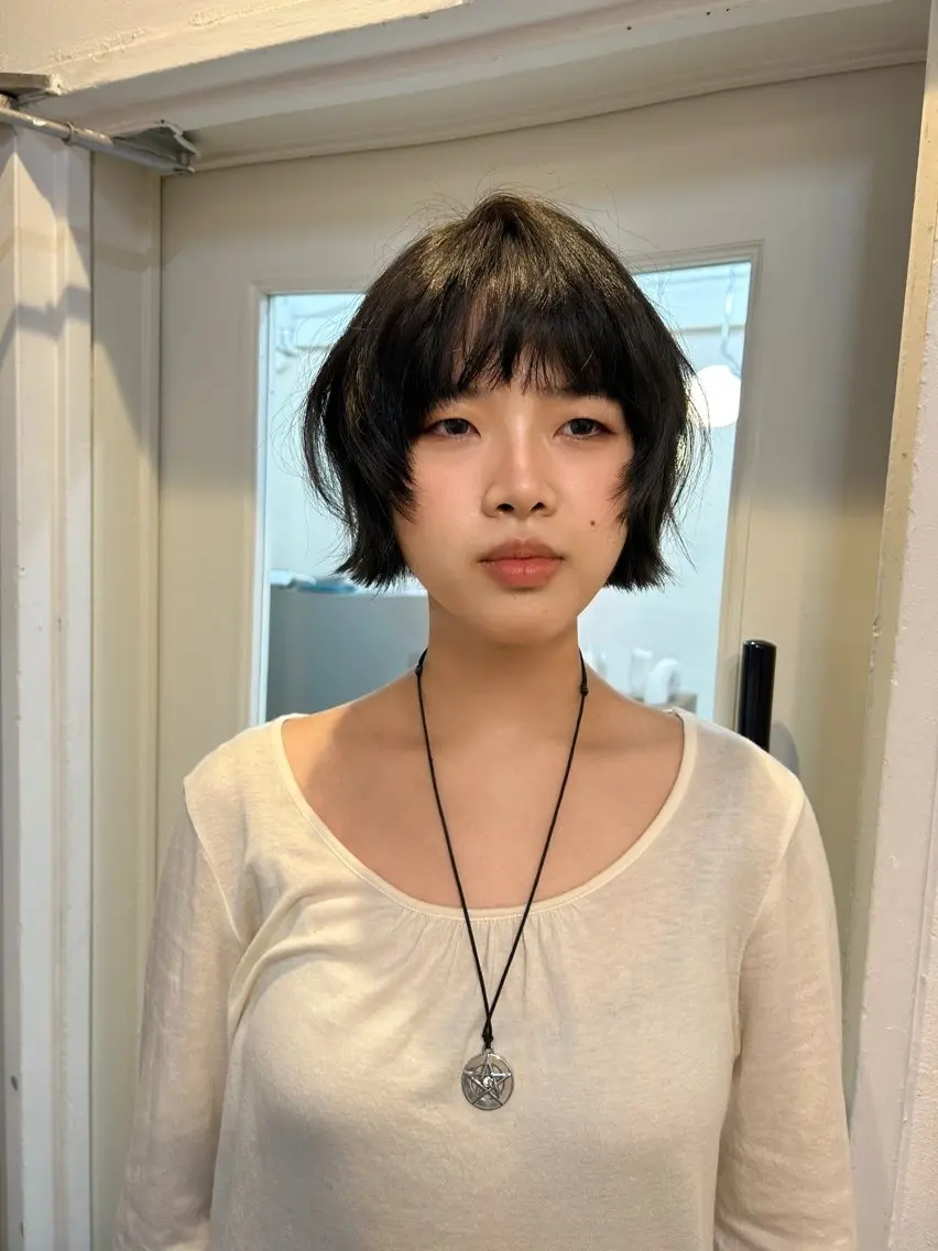 ショート カラー 透明感カラー/渋谷 chisaのヘアスタイル