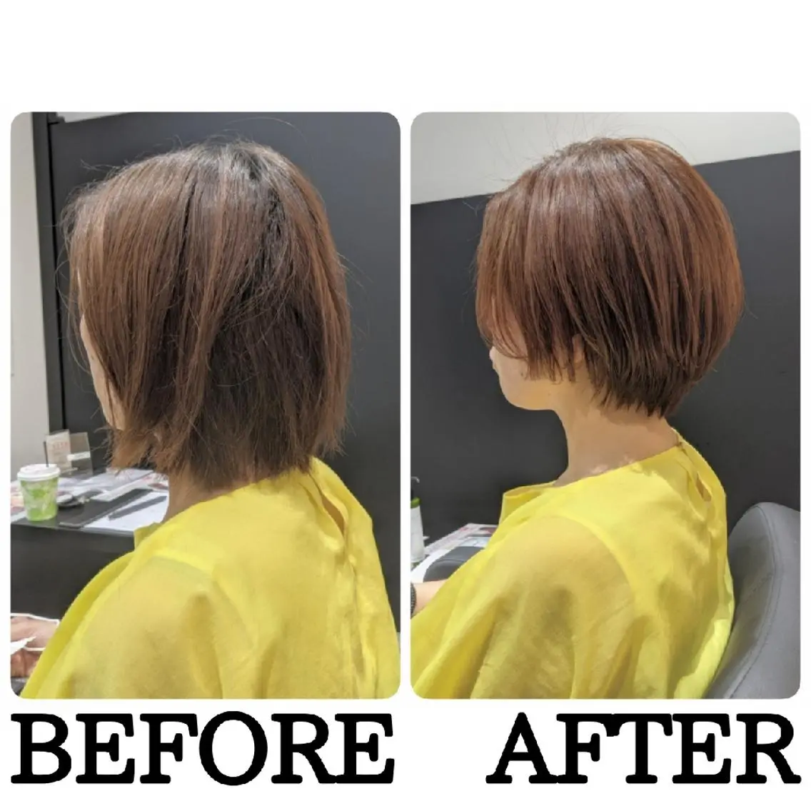 ショート カラー パーマ ヘアアレンジ カット トリートメント 心斎橋/難波ショート 白髪ぼかし 中尾のヘアスタイル
