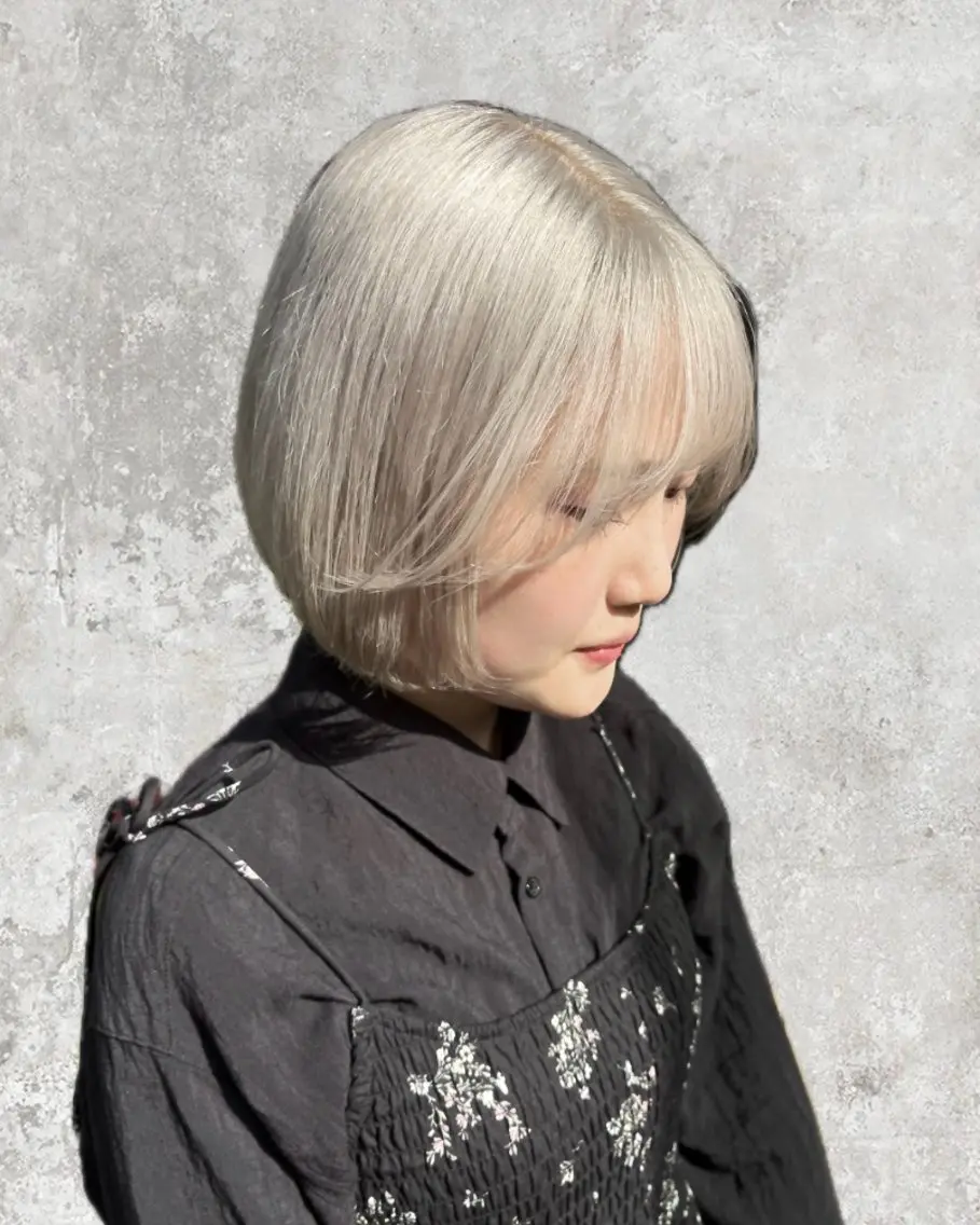 ショート カラー ヘアカラー トリートメント グレージュ達人/赤み 消し/ブリーチ/岩崎のヘアスタイル