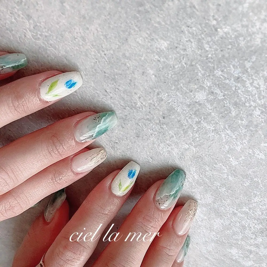 ネイル ハンドネイル フットネイル ciel la merのネイルデザイン