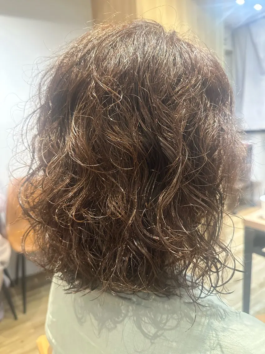 ミディアム カラー パーマ カット ヘアカラー パーマ トリートメント ✨✂️Nori ✂️✨のヘアスタイル