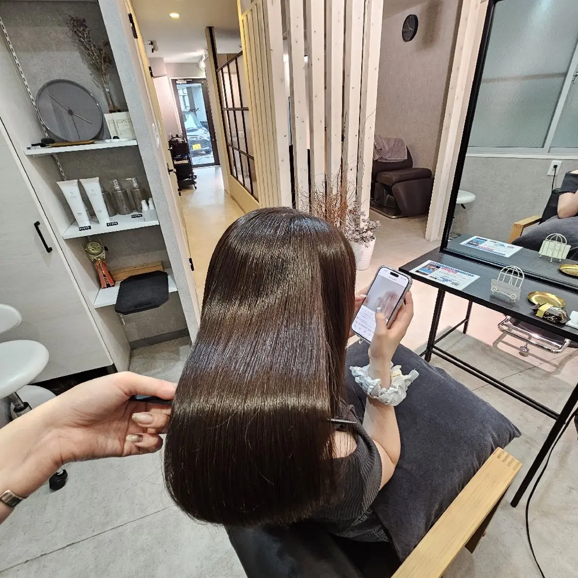 ロング 縮毛矯正 縮毛矯正 トリートメント 髪質改善/白髪ぼかし SHIONのヘアスタイル
