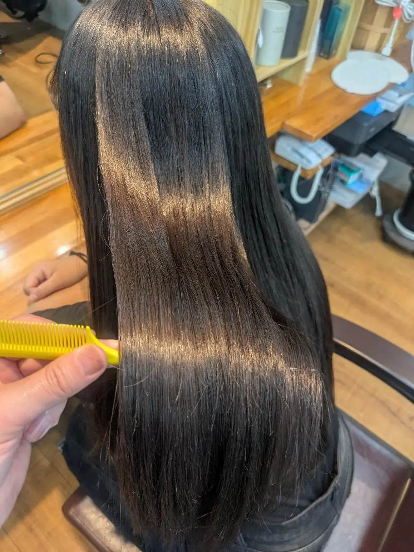 ロング 髪質改善＆白髪ぼかし カラー♡店長みやけ♡のヘアスタイル