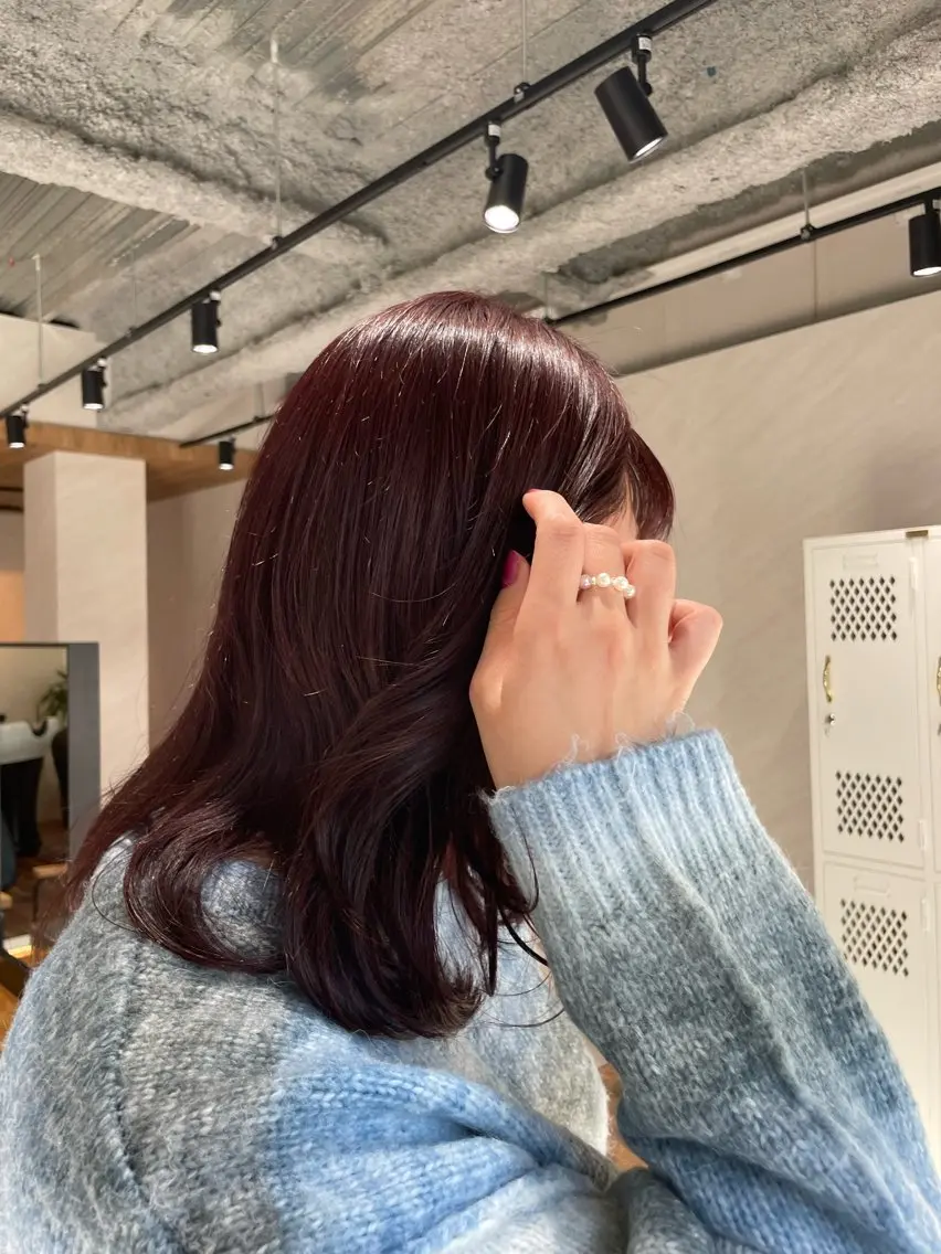 セミロング カラー ヘアカラー トリートメント 🍐透明感カラー🍐 レイヤー/ベージュのヘアスタイル