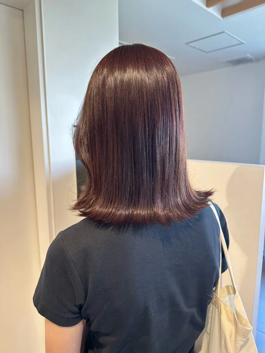 ミディアム カラー ヘアカラー トリートメント 和田 あおいのヘアスタイル