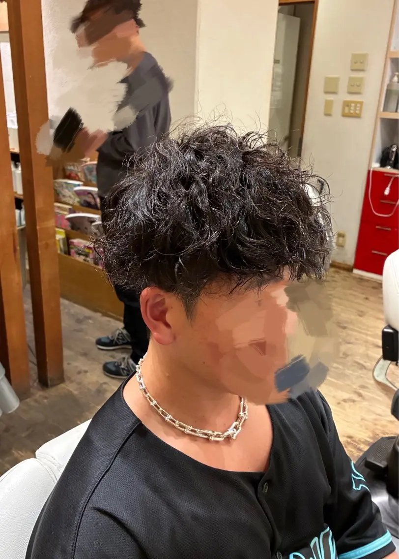 パーマ メンズ メンズパーマ ツイストスパイラルパーマ スパイラルパーマ カット パーマ 友永 風歌のヘアスタイル