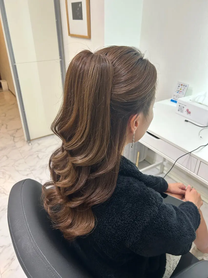 ロング ヘアアレンジ ヘアセット ヘアセット専門店 Rのヘアスタイル