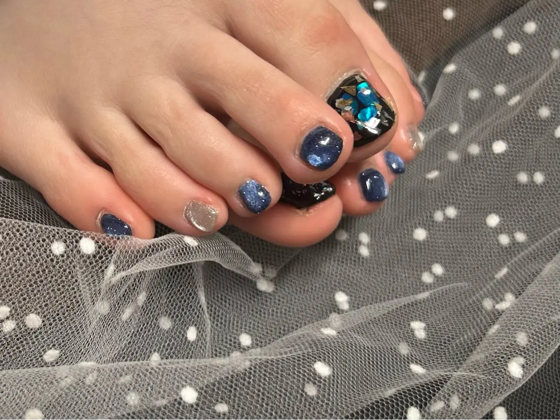 ネイル ブルー Bell Nailのネイルデザイン