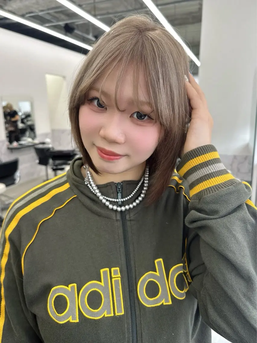 ロング カラー ブリーチ ケアブリーチ ロング トリートメント ヘアカラー ブリーチ/ハイトーン 名古屋栄/SHIONのヘアスタイル