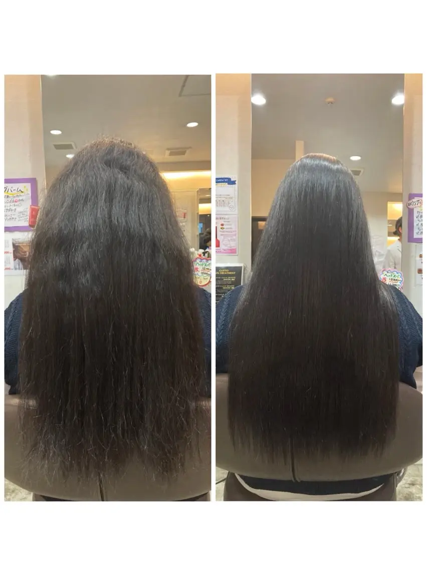 ロング カット 縮毛矯正 トリートメント 鳥田 勇のヘアスタイル