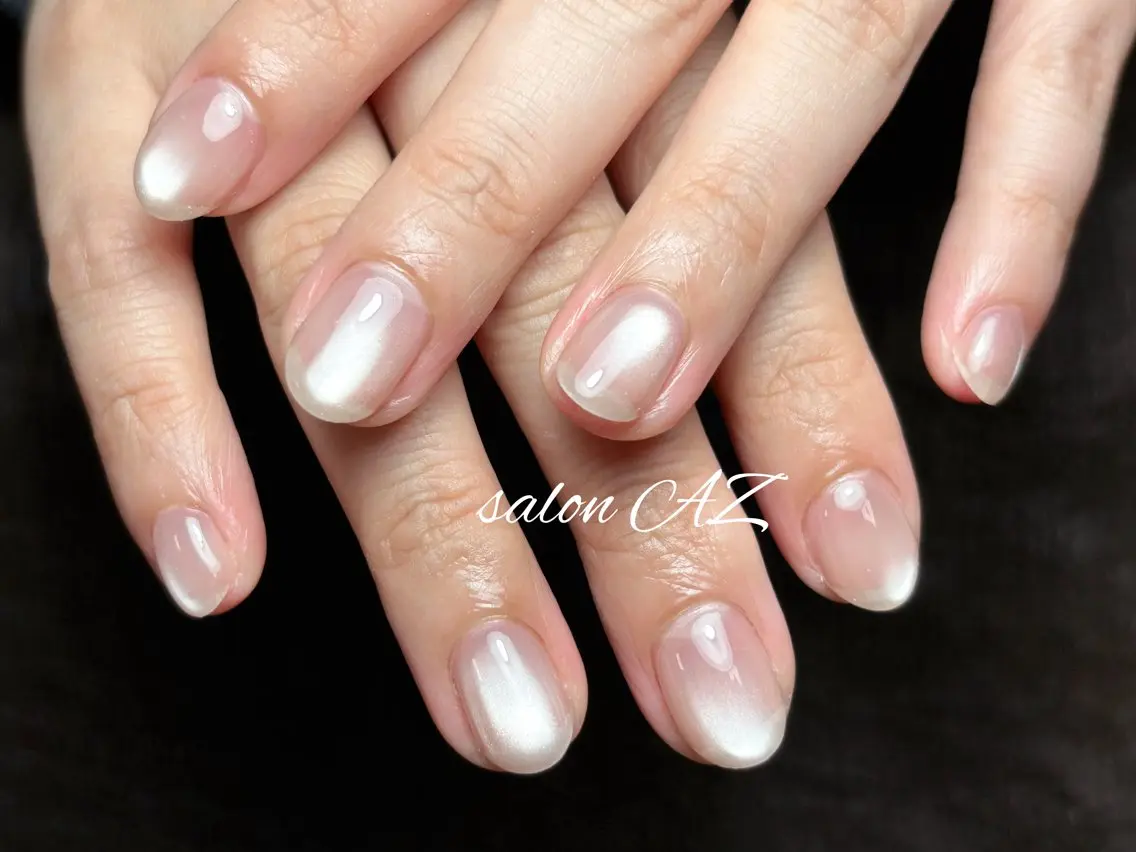 ネイル アートネイル 長さ出し フットネイル フレンチネイル ジェルネイル ハンドネイル salon AZのネイルデザイン