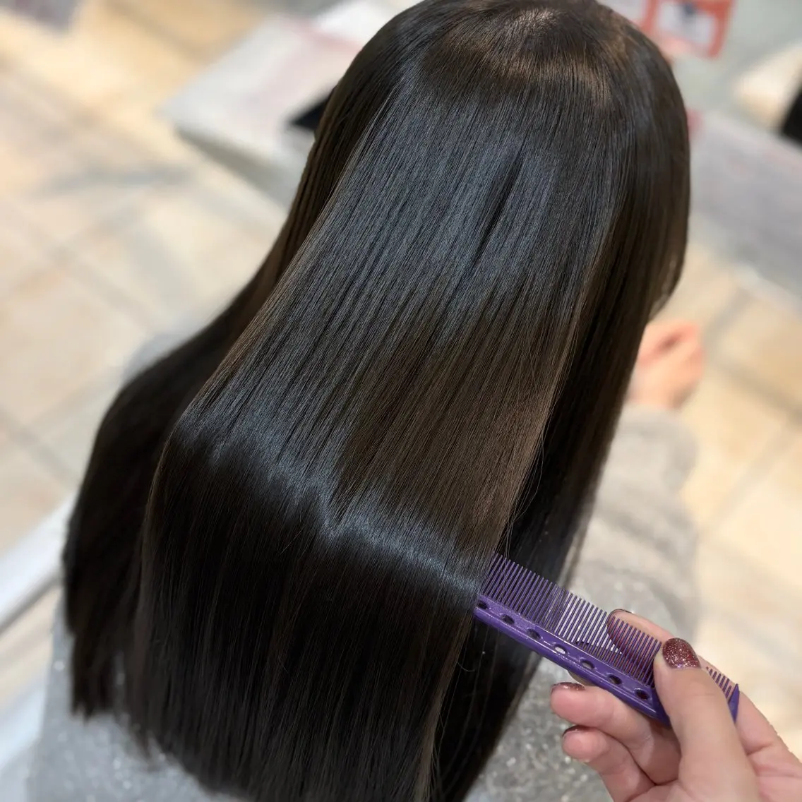 ロング カット 縮毛矯正 ブリーチ/ヘアセット 【𝙍𝙞𝙣𝙤】のヘアスタイル