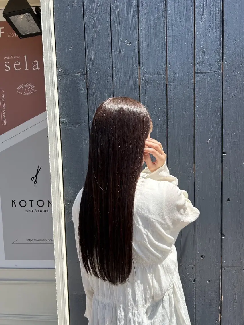 ロング カラー ブラウンカラー カット ヘアカラー トリートメント 北村 恵美のヘアスタイル