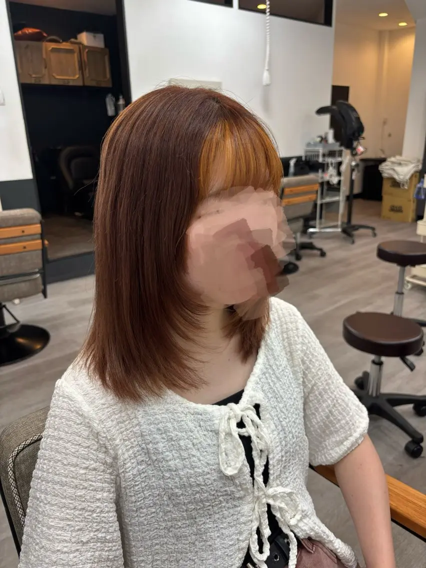 インナーカラーブリーチ➕N.ルフレカラー➕艶トリ💎の写真