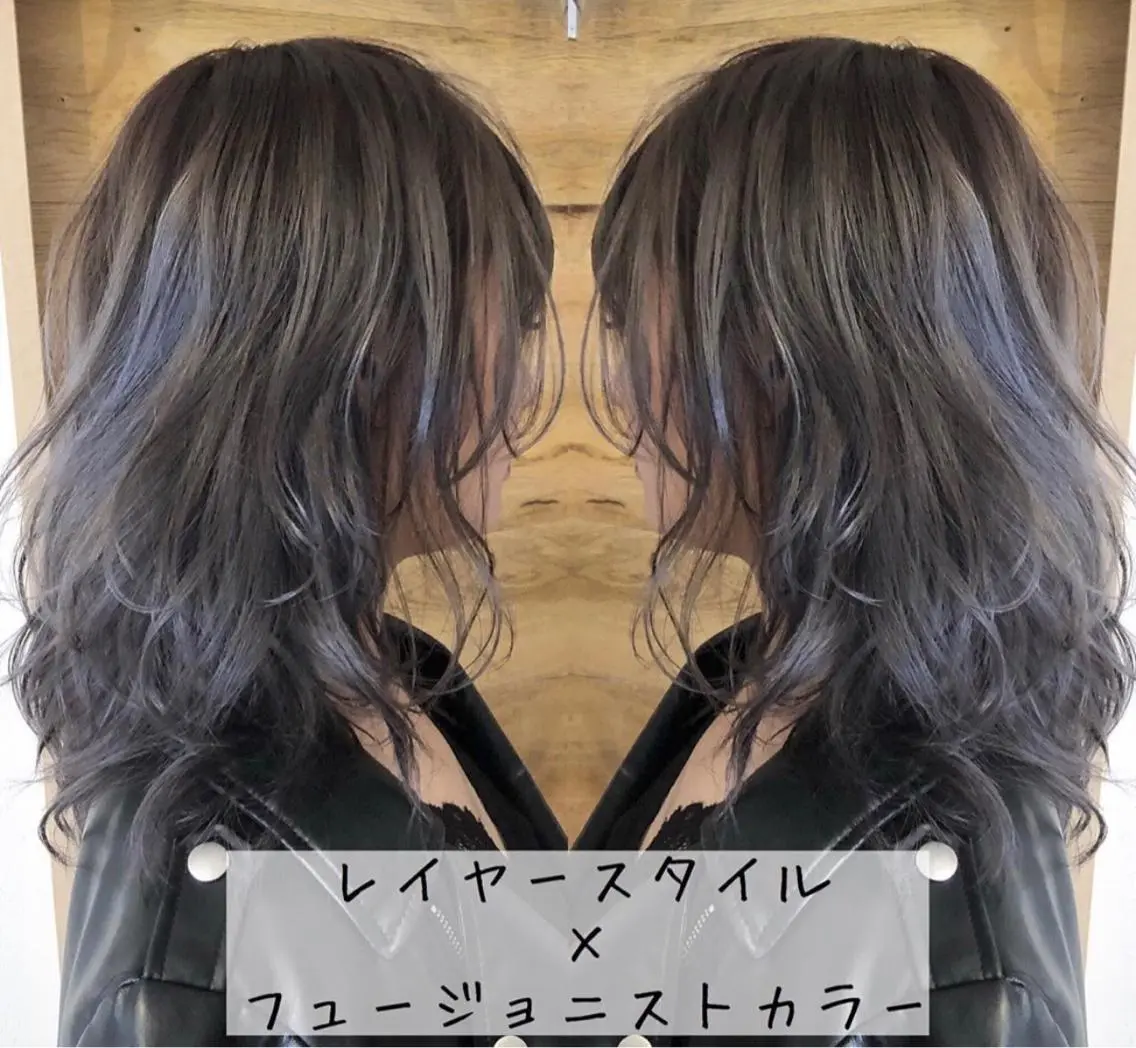 ミディアム カラー テトネ タカシのヘアスタイル