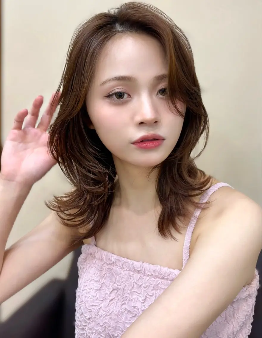 ミディアム ボブ くびれヘア 優李 ゆうり‪のヘアスタイル