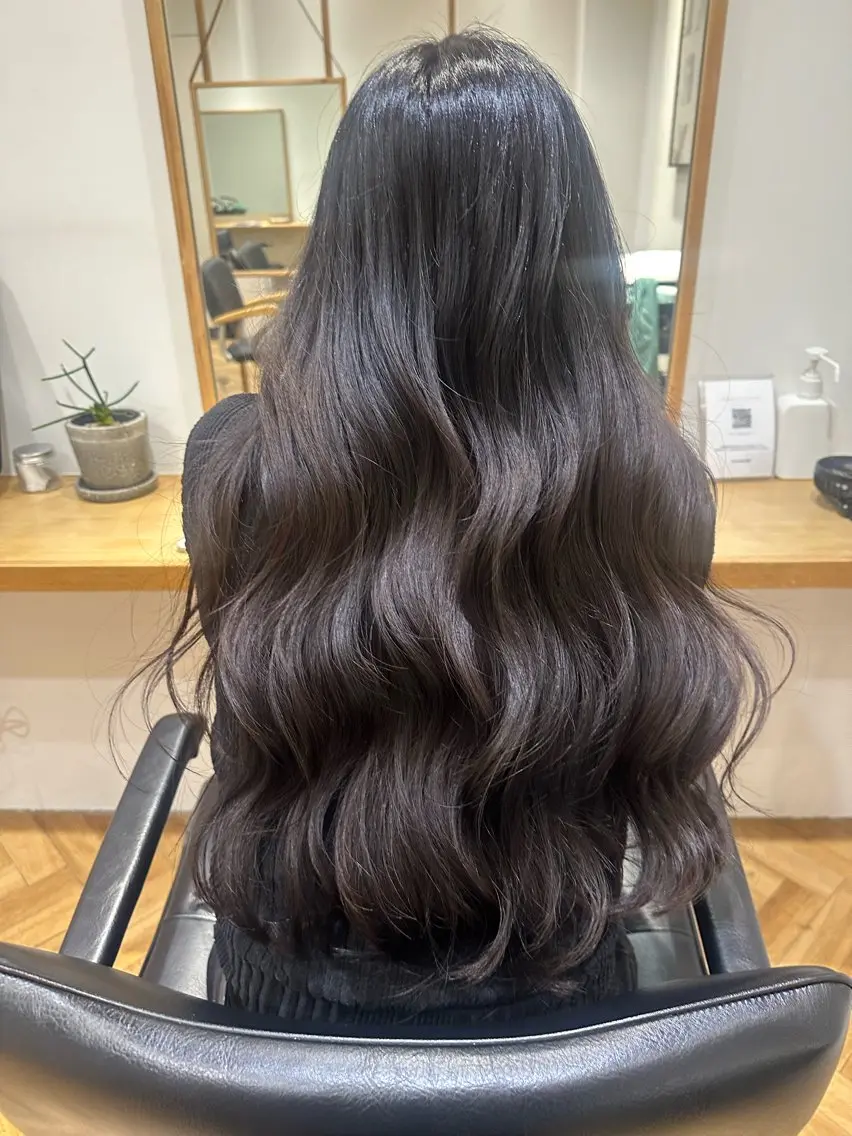 ロング 韓国風ヘア 織田 ゆみのヘアスタイル