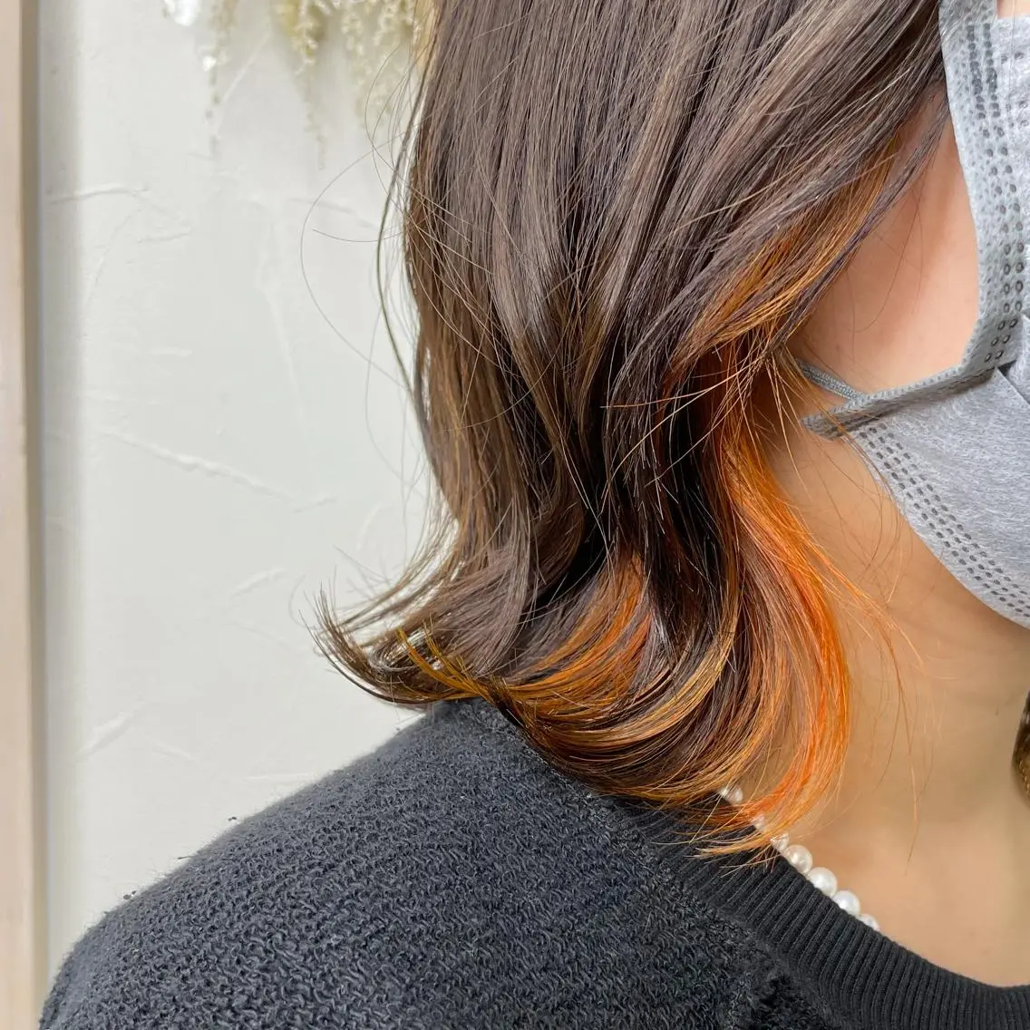 ミディアム カラー インナーカラー ANNA 🧸のヘアスタイル
