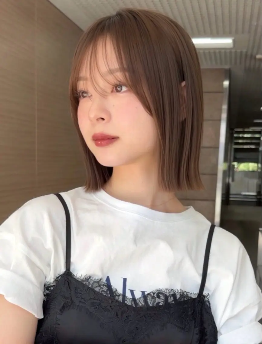 ショート 韓国風ハッシュボブ カットモデル募集中のヘアスタイル