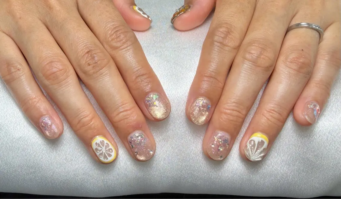 ネイル マグネットネイル 夏ネイル ハンドネイル BONNIE NAILのネイルデザイン