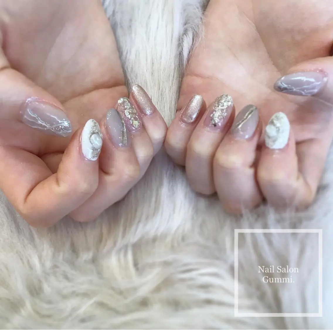 ネイル キラキラネイル 韓国ネイル ラメ(グリッター) ミラーネイル ニュアンスネイル Nail Salon Gummi.のネイルデザイン