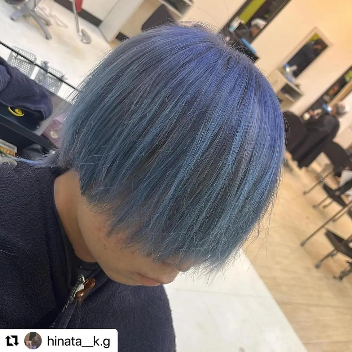 ショート カラー パーマ メンズ メンズブリーチ メンズウルフカット ブリーチ ブルーカラー グラデーションカラー 🩷Eny terrace🩷のヘアスタイル